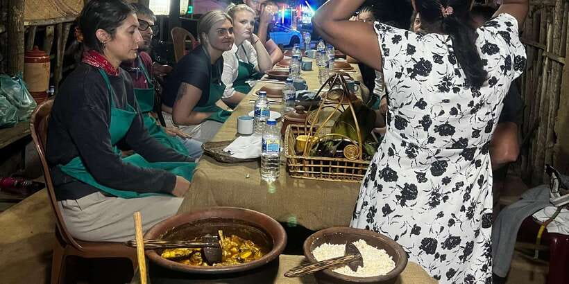 Ella: Traditional Sri Lankan Cooking Class - Eating from a banana leaf at the end