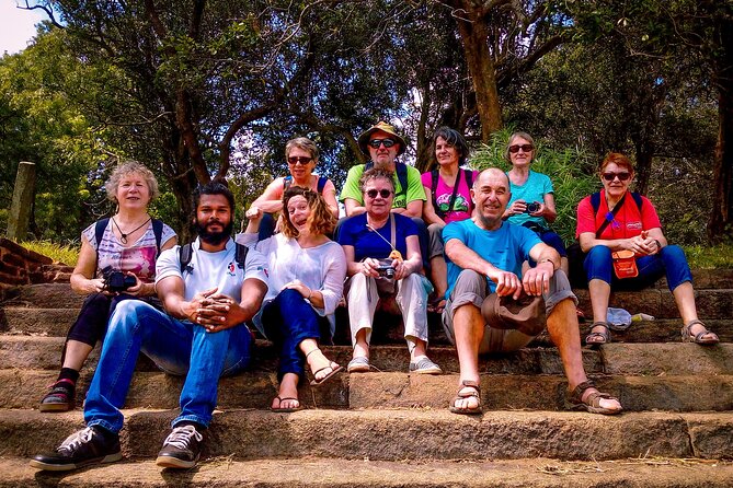 Explore & Ride the history of anuradhapura with Vogel Tours - The Abhayagiri refectory and a carved moonstone