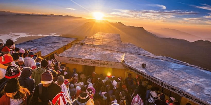 From Kandy: Adams Peak Guided hike via Peak Wilderness - 01:30, starting the forested stairway