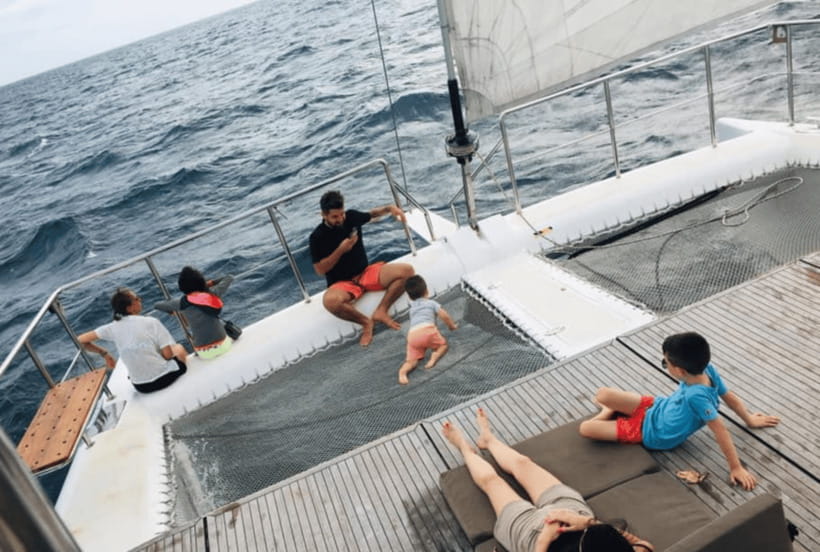 Mirissa: Luxury Sailing Boat Dolphin and Whale Watching - A midday swim and paddleboard session