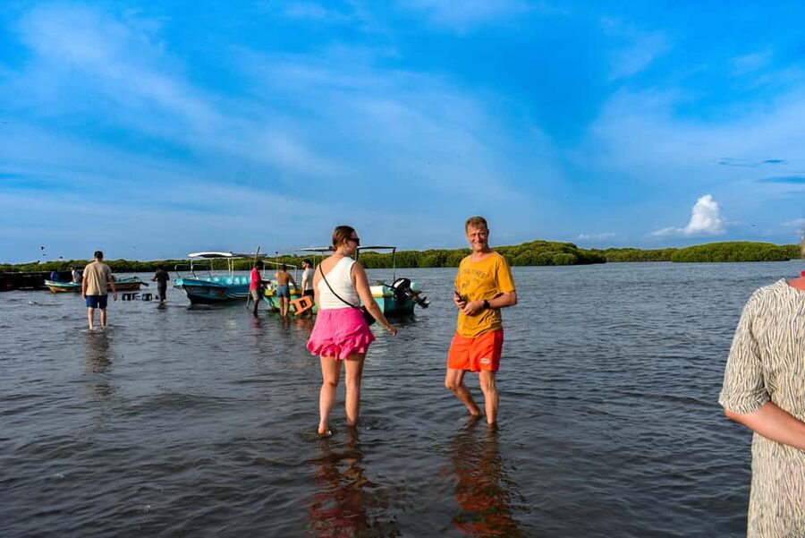 Negombo: Sunset lagoon boat tour with hotel transfers - Fruit, coconut milk, and a seat in the water