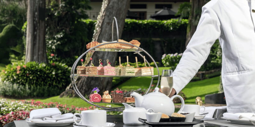 Royal Afternoon Tea at the Grand Nuwara Eliya + Bubbly! - The afternoon tea service