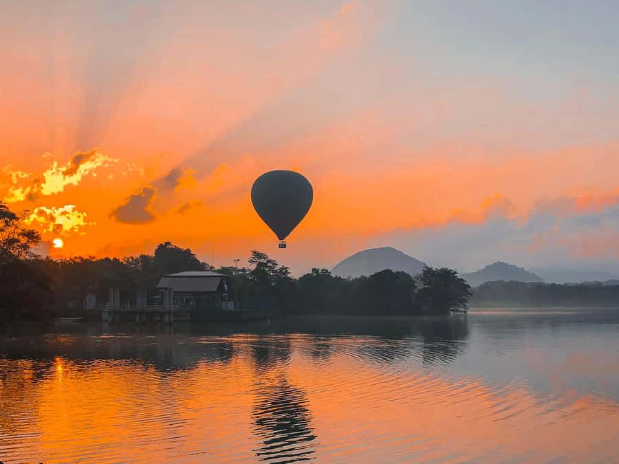 Sigiriya: Hot Air Balloon Ride - Landing in a field, then raising a glass