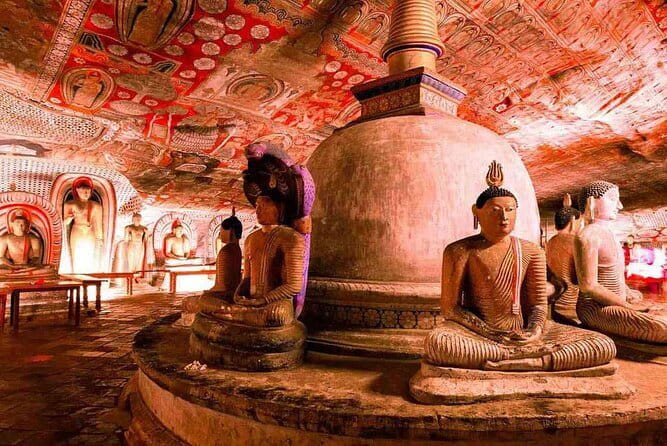 Sigiriya Lion Rock & Dambulla Cave Temple Day Tour From Colombo - Dambulla’s five painted cave sanctuaries
