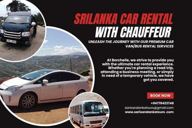 SriLanka Car Rental with Chauffeur per Day | Car/Van/Minibus - Key points to know before booking